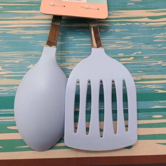 Martha Stewart 2-Piece Slotted Turner/Serving Spoon Set &Joie Sugar Skull Peeler - Picture 6 of 7